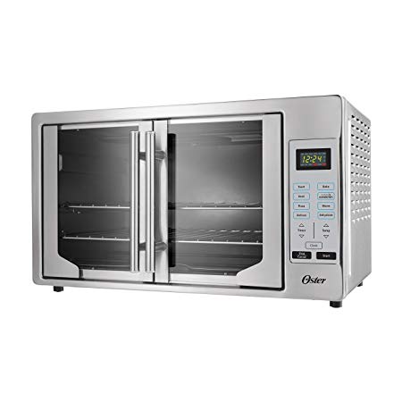 OSTER- fresh convention single door pull stainless steel countertop and toaster oven –extra large.